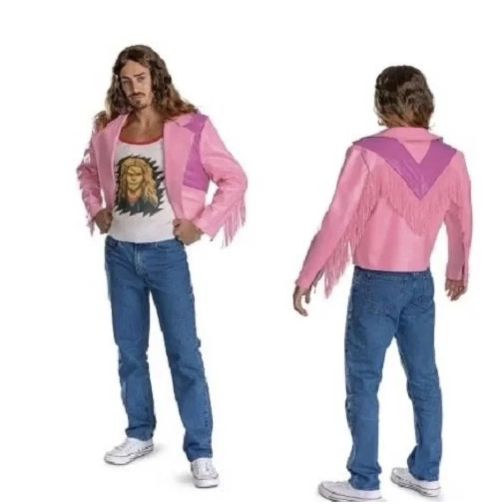 Garret Garrison Minecraft Movie Halloween Costume pink JACKET Adult S/M 38-40‎ - Picture 2 of 9